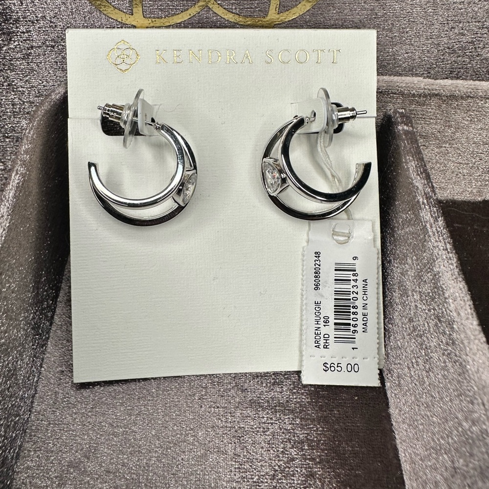 Kendra Scott Silver Crescent Earrings